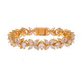 Sparkling Elegance Yellow Gold Plated Bracelet