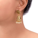 Lattice Pattern Jhumka Drop Earrings