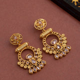 Gold Toned Chandbali Earrings