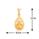 Ganesha Gold Plated Rakhi-Pendant