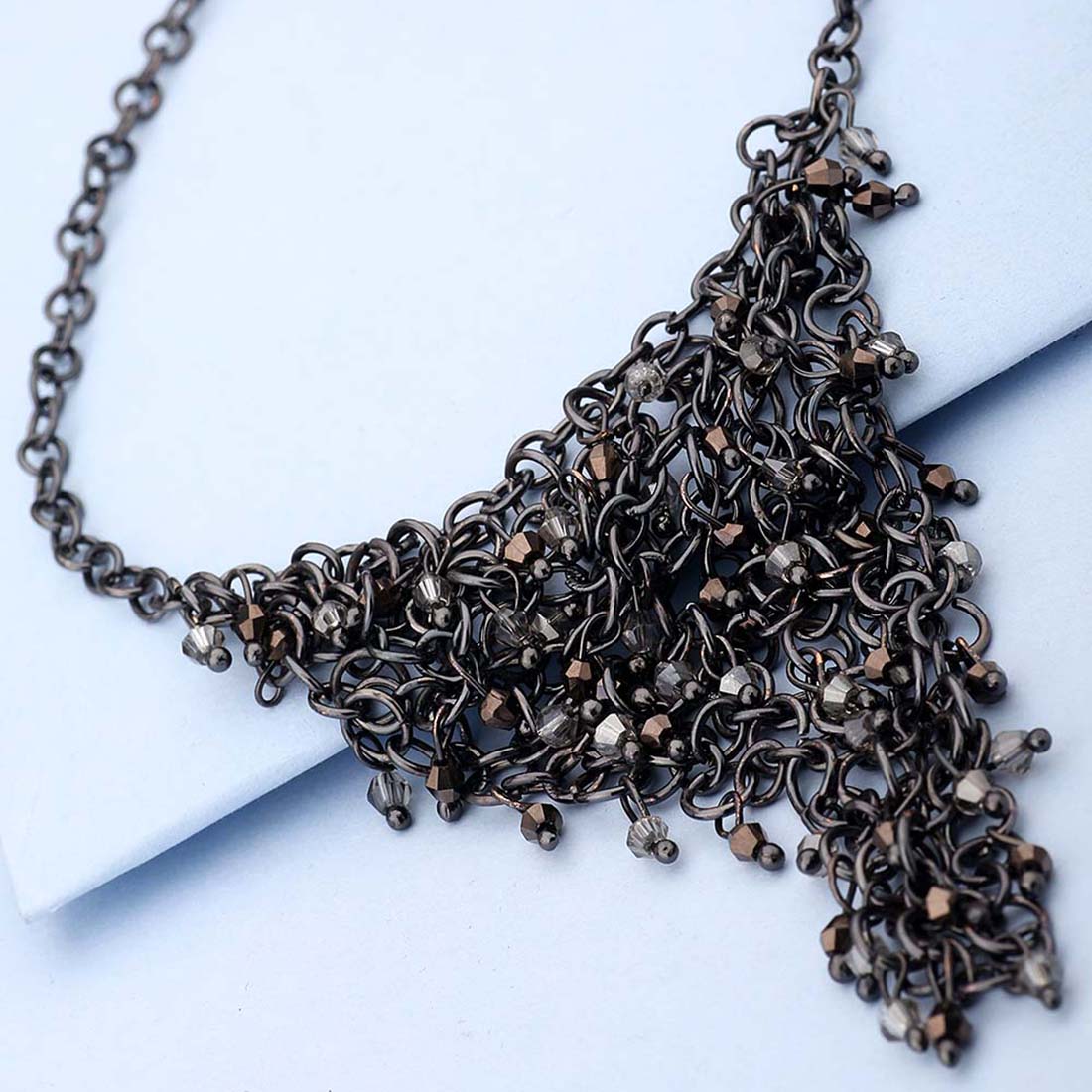 Stylish Black Link Chain Designer Necklace For Women