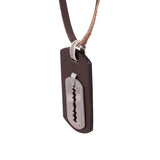 Blade Designer Pendant With Leather Chain