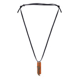 Designer Sword Detailing Pendant With Leather Chain For Men