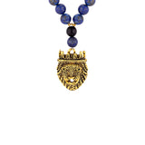 Natural Beads Lion Motif Necklace