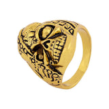 Devil Collection Beaded Skull Ring