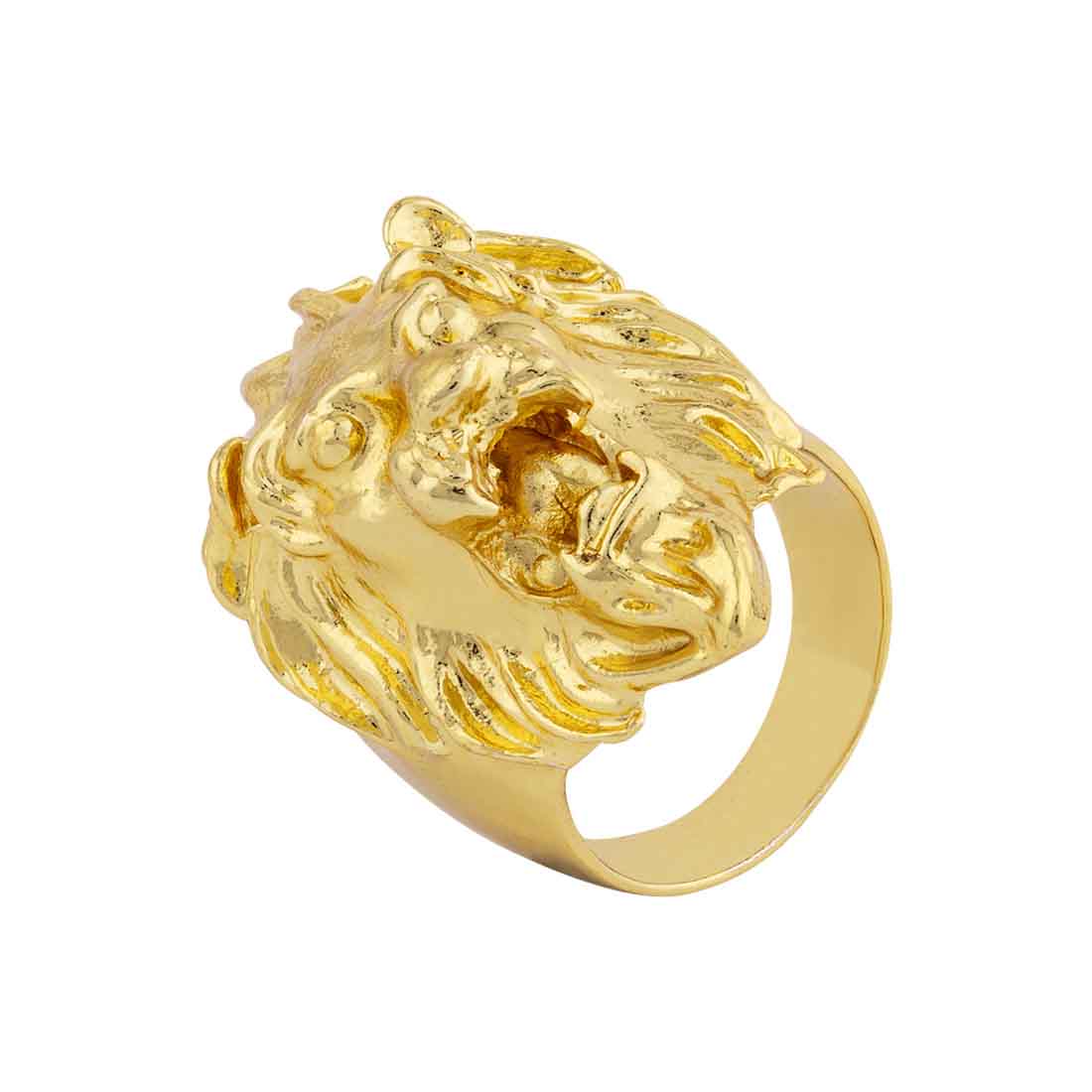 Mack | Gold-Tone Lion Ring | In stock! | Moody Mason