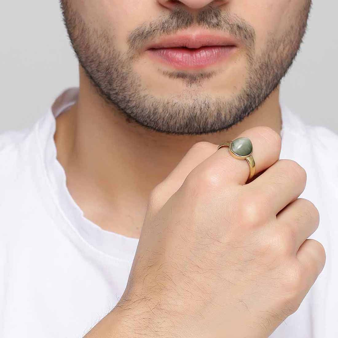 Ratna Rings Cat's Eye (Lehsunia) 7.25 Ratti Ashtadhatu Rashi Ratna Ring with origi ...