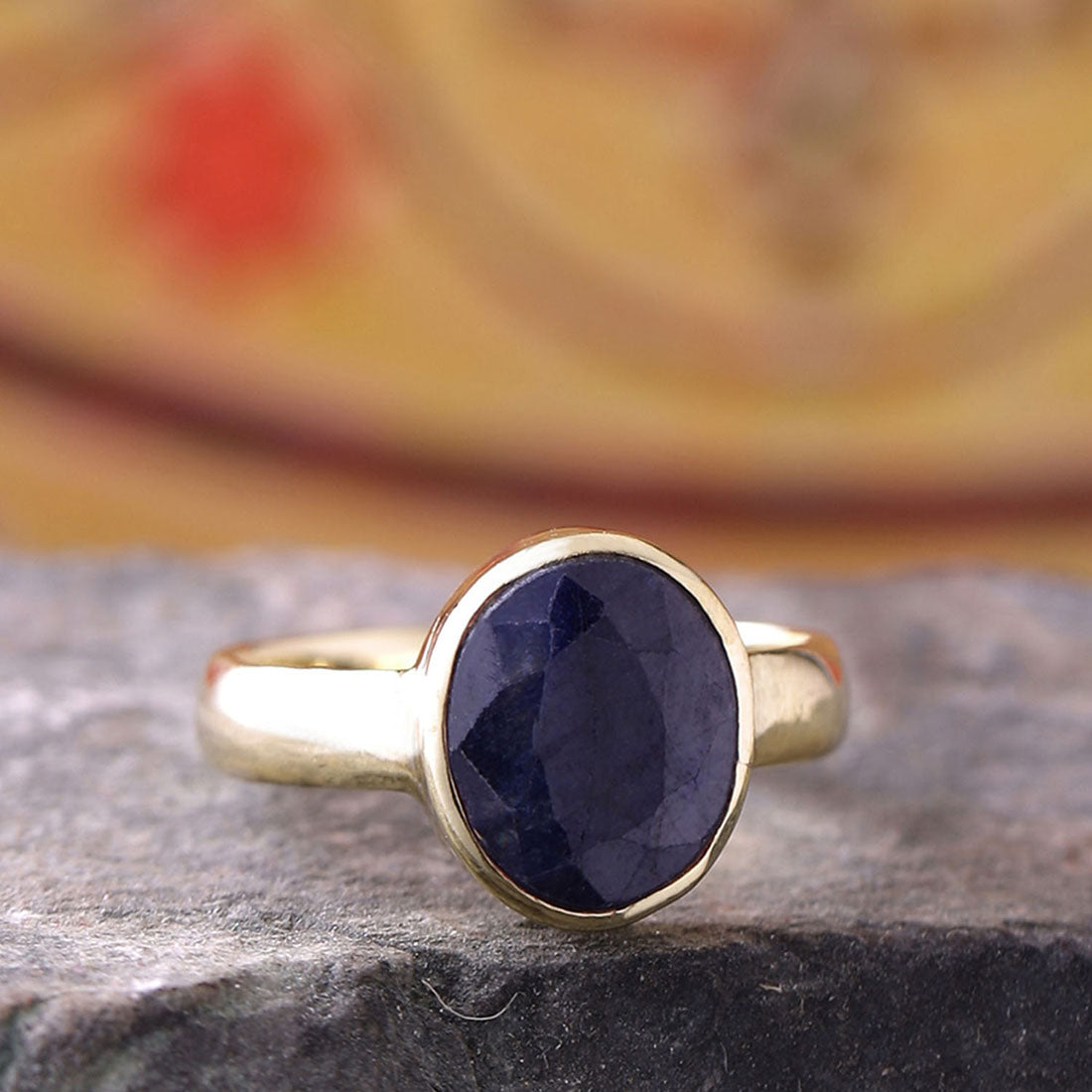 Zeal Blue Sapphire (Neelam) silver ring – Kundaligems.com