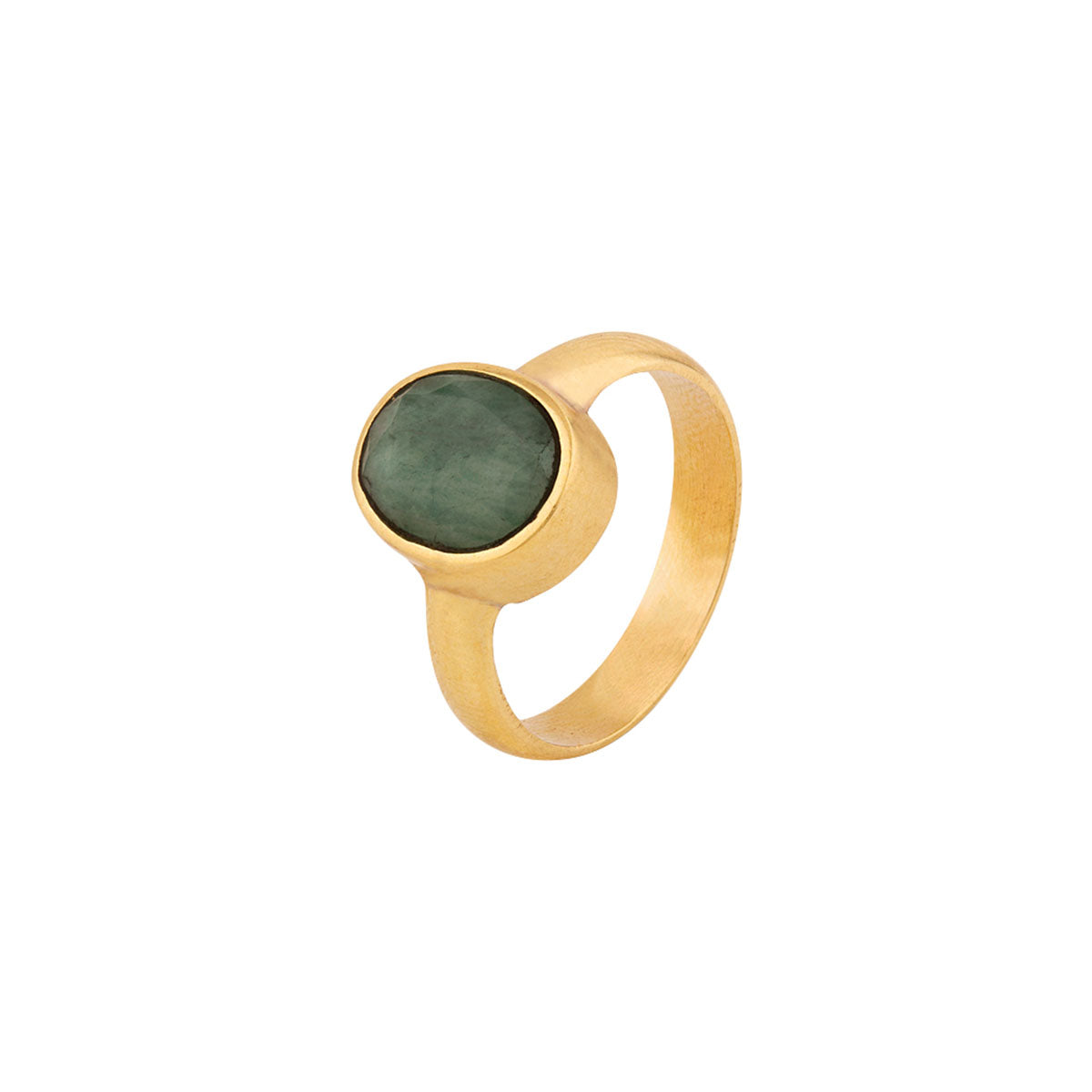 Emerald (Zambia) Gold Ring (Design A9) | GemPundit