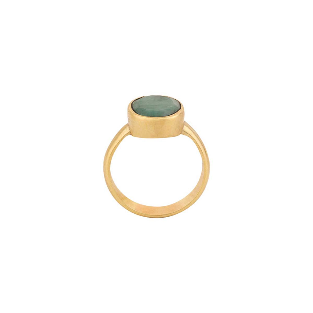 Emerald (Panna) 5.25 Ratti Ashtadhatu Rashi Ratna Ring with original L ...