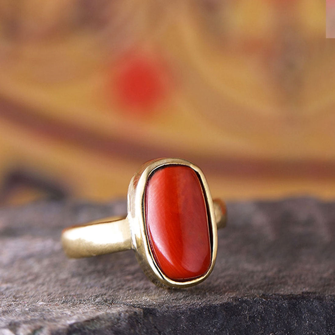 Ring Rashi Nag By Date Of Birth Red Coral (Munga) Ratti Ashtadhatu