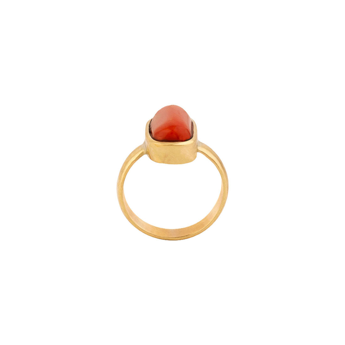 Red Coral Ring Certified Natural 7.25 Ratti Red India | Ubuy