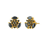 Black Marquise Cut CZ Stud Earrings
