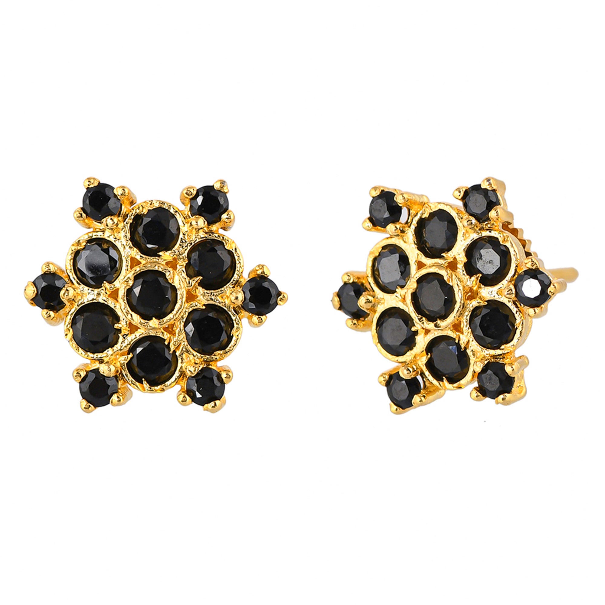 Buy 4 Prong Setting Stud Black Diamond Earrings  Diamonds Factory UK