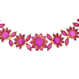 Sparkling Essentials Round Cut Pink Zirconia Stones Jewellery Set