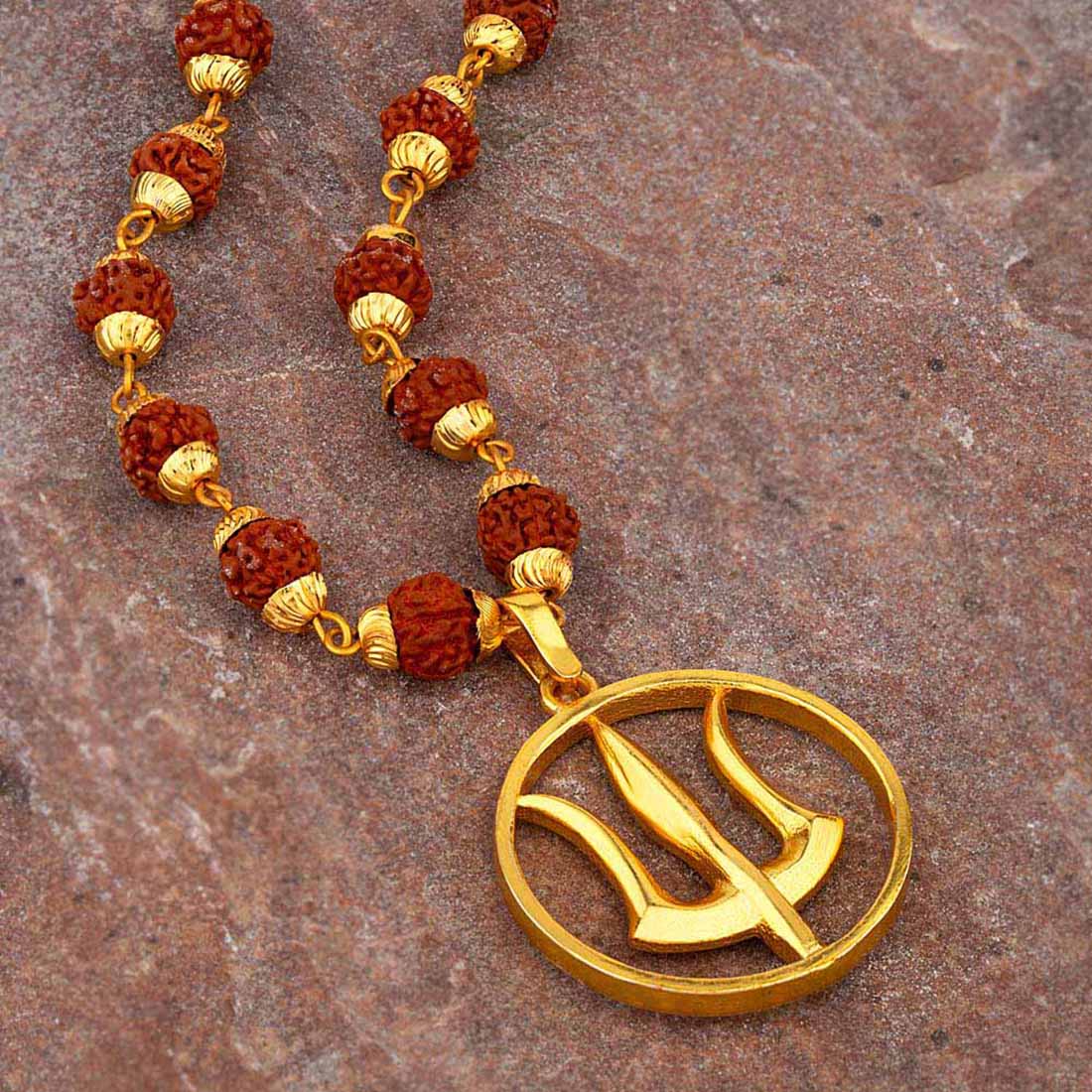 Mahadev Necklace with Rudraksha Beads