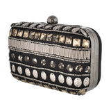 Trendy Bags Beaded and Studded Clutch