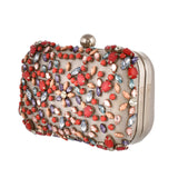 Trendy Bags Coloured Stones Clutch