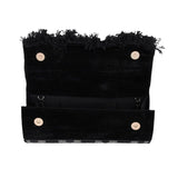 Trendy Bags Black Beaded Clutch