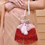 Trendy Bags Blush Stones Embellished Potli