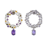 Mosaic Circle Of Radiance Statement  Earrings