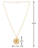 Kailasha Circular Trident Pendant With Chain