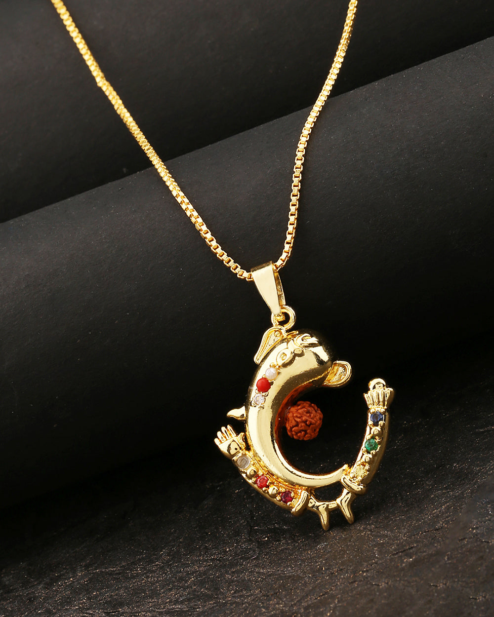 Kailasha Ganesha Rudraksha Pendant With Chain – VOYLLA
