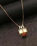 Kailasha Damru Rudraksha Pendant With Chain