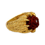 Kailasha Yellow Gold Rudraksha Ring