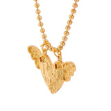 Golden Heart Pendant With Chain