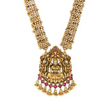 Sparkling Opulence Pearl Beaded Temple Jewellery Set