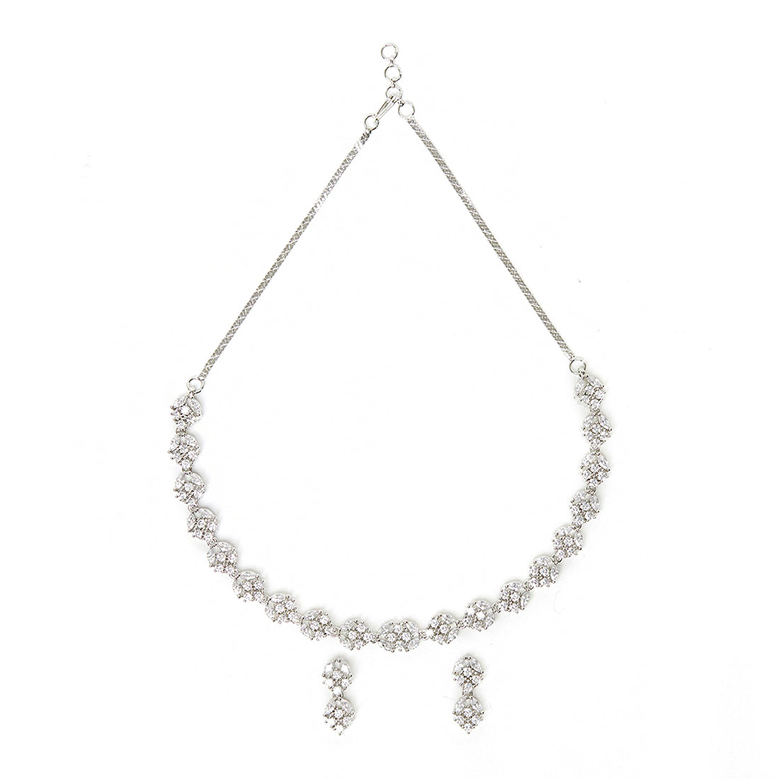 Sparkling Elegance Attractive Necklace Set Studded With CZ