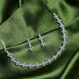 Sparkling Elegance Zircon Gemstones Adorned Necklace Set