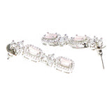 Sparkling Elegance Pink Gem Studded Classic Necklace Set