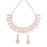 Glorious CZ Gems Encrusted Sparkling Elegance Necklace Set