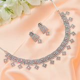 Heavily Embellished Brass Necklace Set from Sparkling Elegance