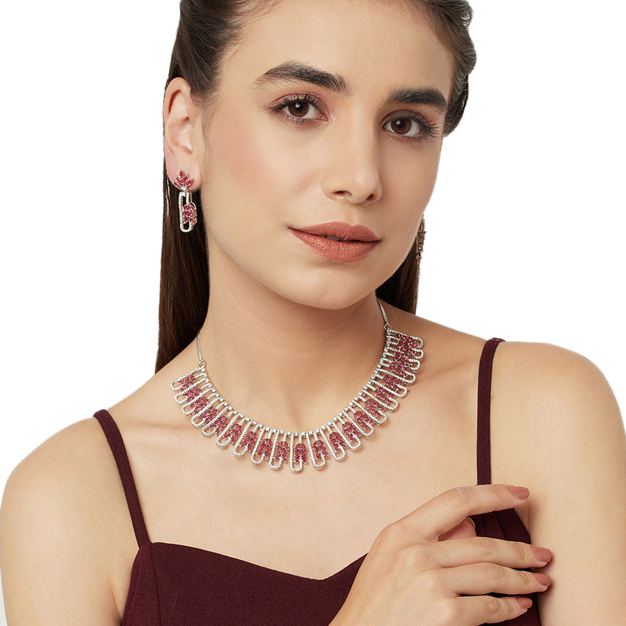 Sparkling Elegance Victorian Inspired Zircons Jewellery Set – VOYLLA