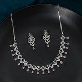 Zircon Gems Adorned Necklace Set