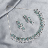 Lattice Pattern Brass Necklace Set