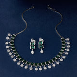 Striking Necklace Set with CZ Embellishments