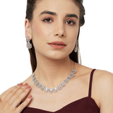 Shimmering Necklace Set with CZ Embellishment
