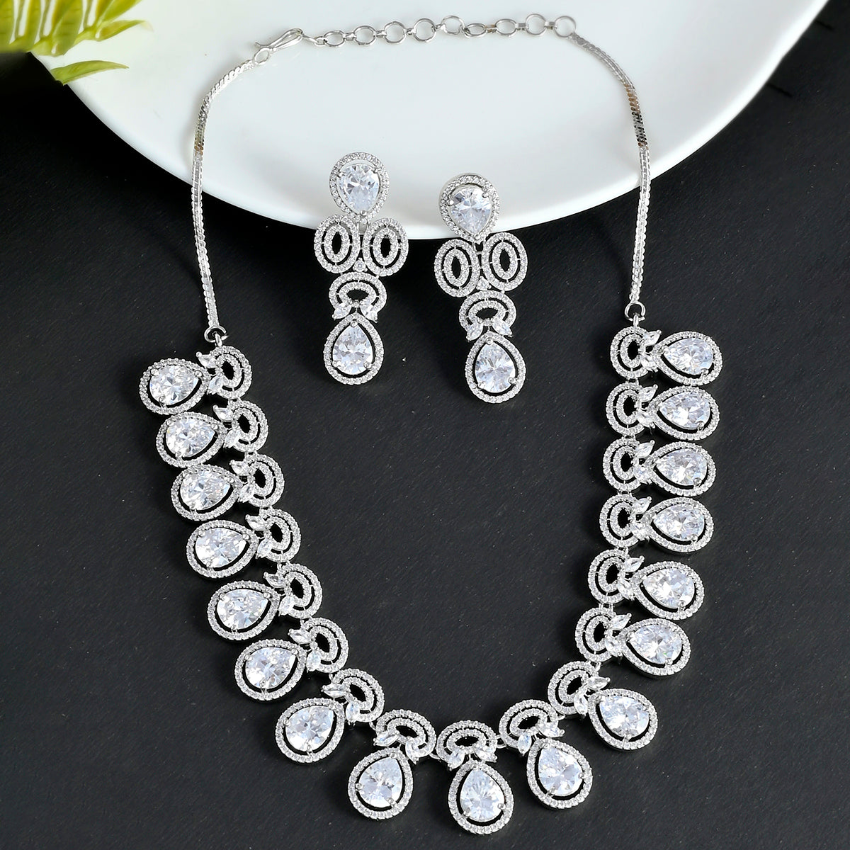 Dazzling Sterling Choker and Bracelet Statement Necklace 925 Silver Choker  Vintage Sparkling Formal Wear CZ Flower Bridal Jewelry - Etsy
