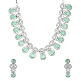 Sparkling Elegance Green Zircons Jewellery Set