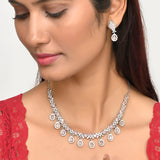 Sparkling Elegance Pink Gems Jewellery Set