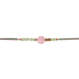 Designer Multicolored Thread Rakhi With Roli Chaawal Pack