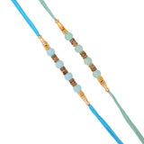 Dazzling Rakhi Set Of Two With Roli Chaawal Pack