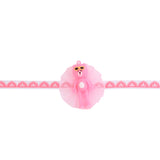 Adorable Pink Teddy Bear Rakhi With Roli Chaawal Pack