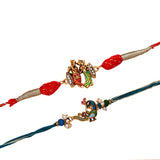 Set of 2
Pearl Beads Studded Gold Toned Rakhi