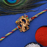 Deity Inspired Lord Krishna Rakhi with Colorful Threads