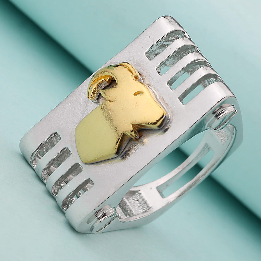 Capricorn Zodiac Symbol Designed Ring For Men – VOYLLA